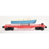 LIO FLATCAR w/BOAT WHITE and B