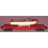 LIO FLATCAR w/BOAT BROWN and W