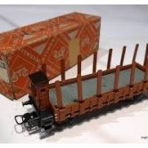 MARK USED FLATCAR w/STAKES BRO